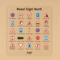 Road Sign Hunt | Screen-Free Reusable Travel Game (Set of 2)