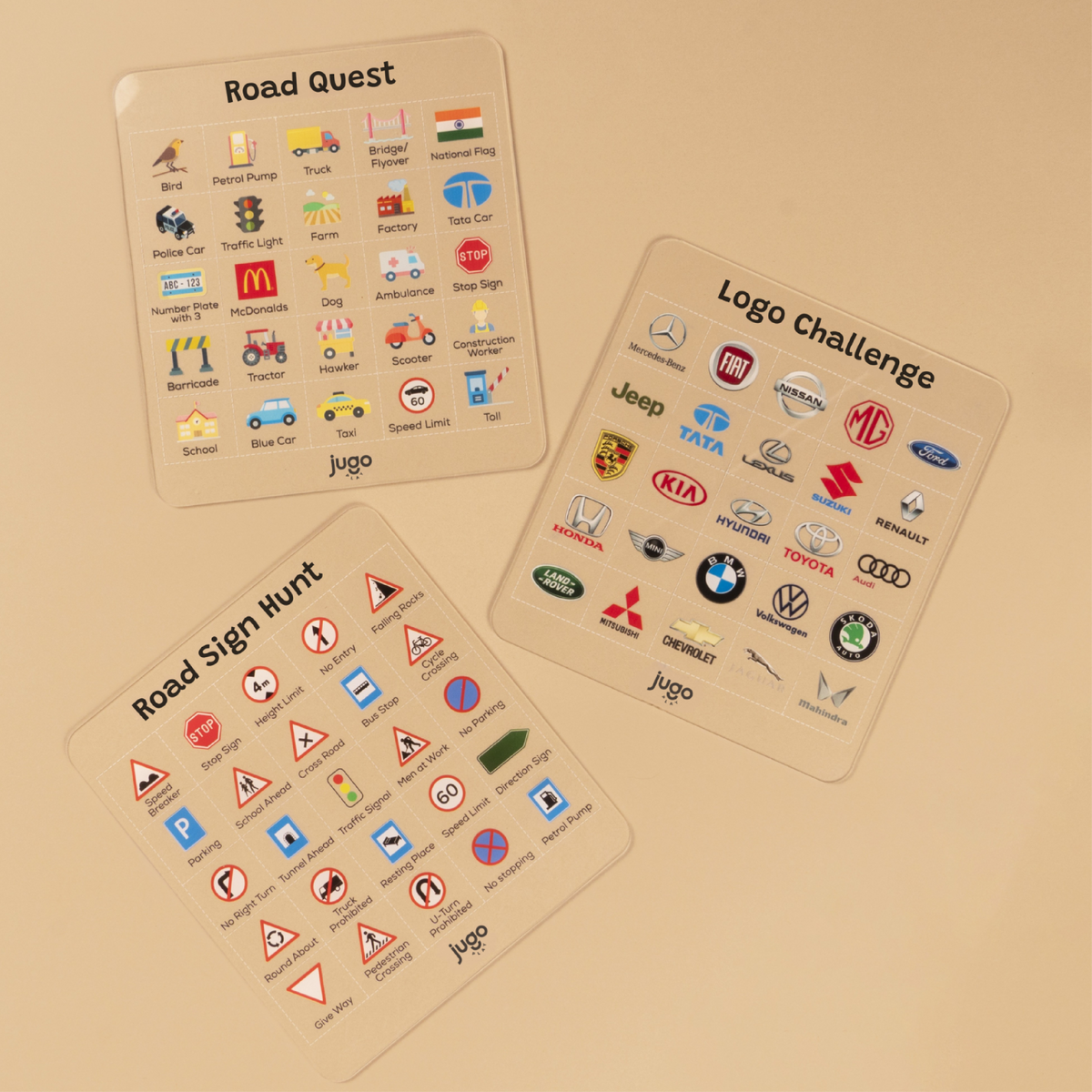3-in-1 Road Trip Games | Screen-Free Reusable Travel Game (Set of 3)