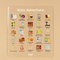 AISLE ADVENTURE | Screen-free reusable bingo game for grocery trip (Age 5+ Years)